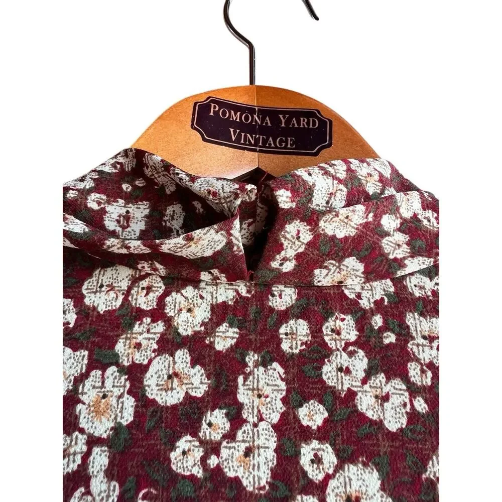 Impressions of CA Vtg 80s Bold Colorful WHIMSY FLORAL Spring Summer BLOUSE 10 - Picture 5 of 7
